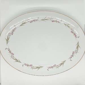 Vintage Fine China of Japan Oval Serving Plate Platter Prestige Pattern